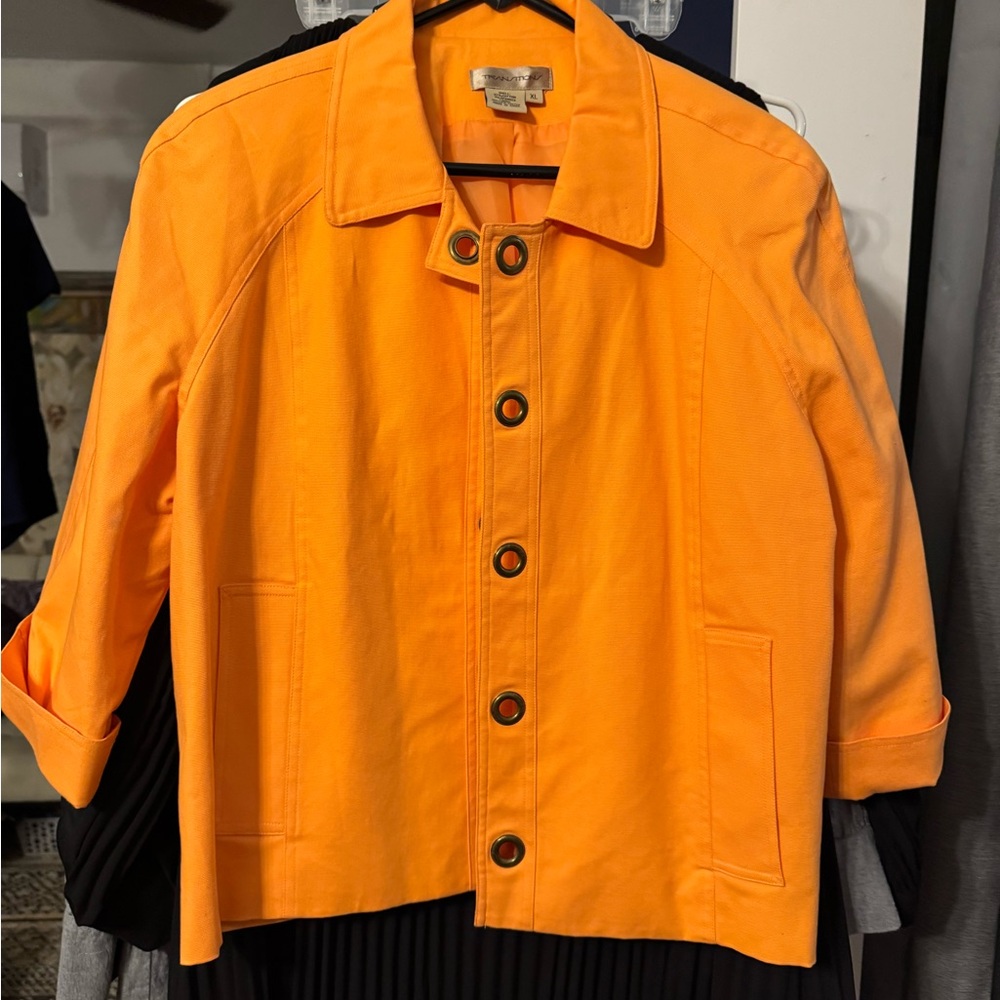 Orange Transitions Button-Up Jacket - image 1
